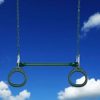 Standard Trapeze Bar with Rings | 6 Colors | Compatible with Most Playsets | Easy to Install | 115lb Capacity | Swing Hangers Not Included | DIY Swingset Accessory | Backyard Playground Accessories - Image 3