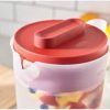Rubbermaid 2-Piece Pitcher Set with 3 Position Pour Spout Lid for Water, Tea, and Drinks, Dishwasher Safe, 1-Gallon, Clear/Red - Image 2