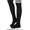 3 Pairs Triple Stripe Over the Knee Socks Extra Long Opaque Thigh High Stockings - Image 2