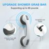 Shower Handle 2 Pack 12 inch Grab Bars for Bathroom Shower Handle with Strong Hold Suction Cup Grip Grab in Bathroom Bath Safety Grab Bar Handle Grab Bars for Bathroom Grey - Image 2