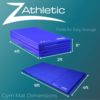 Z Athletic Gymnastics, Tumbling, Folding Mats (4ft x 8ft x 2in, Multiple Colors) - Image 3