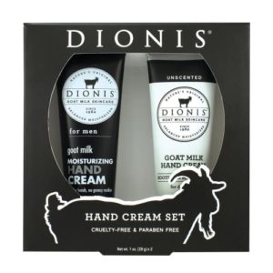 Dionis Goat Milk Skincare Men's Hand Cream Gift Set - Unscented (Fragrance Free) & For Men (Scented) Lotions - Soothe & Relieve Dry, Itchy Hands - Deeply Moisturize & Restore Skin, 2 1 oz Tubes