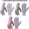 3 Pairs Cut Resistant Gloves, Utility Work Gloves for Men & Women, PU Coated Gardening Gloves - Image 7