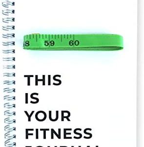 Track Your Fitness Journal with 60" Tape | 145 Entry Pages 6" x 9" Easy to Use Workout Notebook | Crush Your 2021 Weight Loss or Muscle Gain Goals