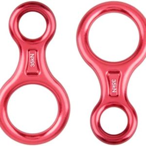 JEELAD 35KN 50KN Rescue Figure 8 Descender Climbing Gear Downhill Rappelling Rope Aluminum Alloy for Rock Climbing Training Emergency Aerial Yoga
