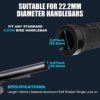 Bike Handlebar Grips - Single Locking Bicycle Grips Handle 22.2mm for MTB,Hybird Bike,Enduro,Downhill with Soft Non-Slip Pattern | 130mm Mountain Bike Grips Lock on with Great Handfeel - Image 4