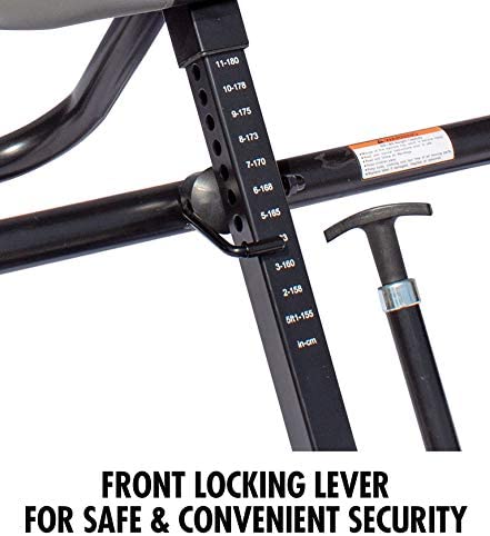 Health Gear HGI 4.0 Patent Pending Deluxe Heat & Vibration Massage Inversion Table, Grey - Image 5