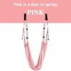 Athesoo Adjustable Aerial Yoga Strap Hammock Swing Stretching Strap Anti-Gravity Inversion Yoga Hammock Belts Gym Flexibility(Yoga-Rope3-pink) - Image 2