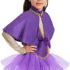 YiZYiF Girls Circus Trapeze Costume Inspired Princess Ruffled Tutu Cosplay Leotard with Arm Sleeves Sets - Image 4