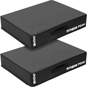 Happybuy 6 inch Barbell Crash Cushion Pads, Weightlifting Protector Falling Pads,Red/Blue/Black Cushioned Foam Mat,for Olympic Weightlifting,One Pair