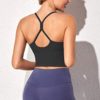 Women Sports Bras Longline Fitness Crop Tops Tank Gym Camisole Yoga Workout Running Shirts - Image 2