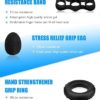 XonyiCos Hand Grip Strengthener kit（7 Pack）, Forearm Workout Trainer Adjustable Hand Grip Exercise,Finger Strength Exerciser, Finger Stretcher, Grip Ring & Stress Relief Grip Ball for Finger Rehab - Image 4