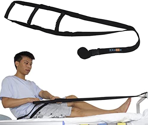 KkaFFe Bed Ladder Straps with Handles, Bed Ladder Assist, Pull Up Assist Device with Handle Strap, Rope Ladder Helper, Sit Up Hoist for Elderly,Senior, Injury Recovery Patient, Pregnant, Handicap