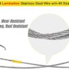 Rodeel 24pcs/12pcs/6pcs Wire Leader Hook Rigs Single Hook/Double Hook Nylon Coated Fishing Wire Leader Fishing Lure Rig for Saltwater Freshwater 6 Sizes… - Image 3