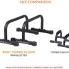 Body Power Push up Stand Parallel Bars Parallettes 12x24 inch Non-Slip with Integrated Knurling Grip - Supports Strength HIIT Yoga ROM Gymnastics Body Conditioning Exercise Workouts - Image 3