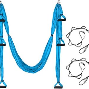 Aerial Yoga Swing Set Yoga Flying Trapeze Swing 440 Lbs Capacity Flying Yoga Inversion Tool Antigravity Ceiling Hanging Yoga Hammock Trapeze Sling Kit