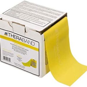 THERABAND Resistance Band 25 Yard Roll, Medium Red Non-Latex Professional Elastic Bands for Upper & Lower Body Exercise Workouts, Physical Therapy, Pilates, & Rehab, Dispenser Box, Beginner Level 3