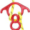 Bassizo 50KN Figure 8 Descender Rescue Figure with Bent Ears Belay Device Gear Equipment for Ring Rope Belaying Rappelling Rock Mountain Tree Climbing Training Outdoor Aerial Yoga - Image 3