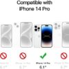 JETech Case for iPhone 14 Pro 6.1-Inch, Non-Yellowing Shockproof Phone Bumper Cover, Anti-Scratch Clear Back (Clear) - Image 6