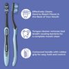 REACH Essentials Toothbrush with Toothbrush Caps, Multi-Zoned Angled Soft Bristles, Contoured Handle, Tongue Scraper, 6 Count (Pack of 1) - Image 3