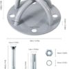 Acici Ceiling Hoonks, Wall Mount Bracket for Suspension Straps, Gymnastic Rings, Aerial Yoga Swing & Hammock, Resistance Band, Battle Rope YJ15 - Image 3