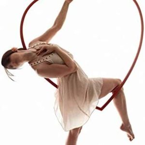 YOCAPE 110cm Aerial Hoop Lyra Circles Rings Stainless Strength Tested Circus Aerial Yoga Hoop Single Point Aerial Ring Set Fitness Equipment