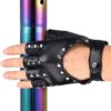 PRIORMAN Pole Dance Gloves, Men's and Women's Fitness Gloves, Fingerless Non-Slip and Non-Injury Sports Gloves，Suitable for Gym Exercise, Fitness, Weightlifting, Pull-ups, Yoga, Rowing - Image 3