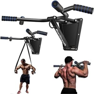 MasiStranth Multifunctional Wall Mounted Pull Up Bar, Foldable Chin Up Bar for Crossfit Training, Home Gym Workout Strength Training Equipment With Pull Up Bands