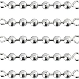 Dr.Fish 20 Pack Fishing Bead Chain Swivels Stainless Steel Catfish Swivels Catfish Tackle Catfish Rig Fishing Tackle Fishing Gear Freshwater Saltwater
