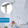 Dolibest Heavy Duty Swing Hanger, Swing Set Accessorie with Carabiner for Indoor Outdoor Playground, Porch Swing Hanging Kit for Wooden and Concrete Set with 4 Wood Screws and 4 Expansion Bolts, 900LB - Image 2