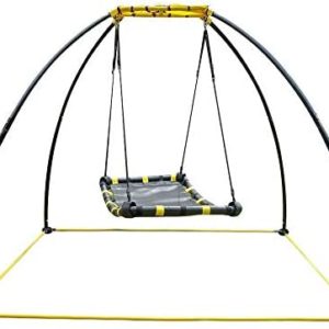 JumpKing Backyard Outdoor Metal 360 Degree UFO Swing & Stand for 1 or More Kids
