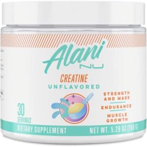 Alani Nu Creatine Monohydrate Powder 150 Grams (5.29 oz), Unflavored | Pure | Micronized Creatine Powder | No Sugar, No Gluten, No Artificial Colors or Flavors | 30 Servings