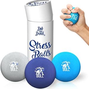 BOB AND BRAD Hand Exercise Balls, Stress Balls for Adults, Tri-Density Squeeze Balls for Hand Therapy, Grip Strength Trainer for Arthritis, Hand Grip Strengthener (3 Pack, Soft Medium Hard)