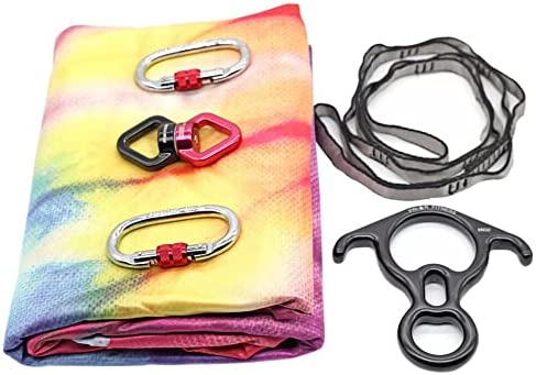 QueenLine 10Yards/9.2m Fly Aerial Silks Set for Home Yoga Ombre Sling Straps Antigravity Nylon Aerial Indoor Fitness Yoga Swing Yellow Green - Image 5