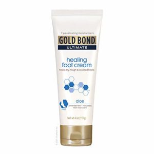 Gold Bond Ultimate Healing Foot Cream with Aloe, Heals Dry, Rough Heels, 4 oz. (Pack of 4).