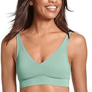 Jockey Women's Bras EcoSeamfree Rib Molded Cup Plunge Bralette