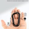 DELSWIN Heavy Duty Caribeaner Carabiner Clip - 900lbs, 3" Caribeener Clips D Shaped Spring Hooks for Hammocks, Camping, Hiking, Dog Leash, Keychains, Outdoors and Gym - Image 4