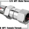 Raincovo Pressure Washer Swivel, 3/8 Inch NPT Thread Pressure Washer Fittings, 5000 PSI, Stainless Steel - Image 2