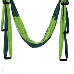 QueenLine Full Set 6 Handles Anti-Gravity Aerial Yoga Ceiling Hammock Flying Swing Trapeze Yoga Inversion Device Home Gym Hanging Belt Green and Atrovirens China