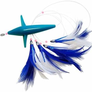 OCEAN CAT Trolling Fishing Lures Daisy Chain Bird Feather Teaser for Fishing with Rigged Hook 7/0 for Mahi, Tuna, Wahoo and More