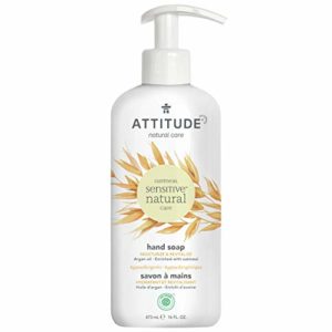 ATTITUDE Moisturizing Hand Soap for Sensitive Skin Dermatologisttested Hypoallergenic EWG Verified Vegan Crueltyfree Hand Wash Fl. Oz, Argan Oil, 16 Fl Oz (60412)