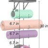 Yoga Mat Holder, Yoga Mat Storage, Yoga Mat Holder Wall Mount Gym Equipment for Home, Yoga Set Organizer Home Gym Accessories Storage, Yoga Mat Storage Wall Shelf, Yoga Accessories Organizer for Wall… - Image 7