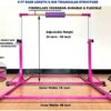 MARFULA Adjustable Gymnastics Bar with Mat 6 Ft Base Kip Bar with Mat Gymnastics Horizontal Bar with Mat Gymnastics Training Bar Equipment with Mat for Kids and Gymnast Exercise Home and Gym Club Use - Image 2