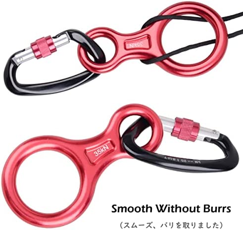 JEELAD 35KN 50KN Rescue Figure 8 Descender Climbing Gear Downhill Rappelling Rope Aluminum Alloy for Rock Climbing Training Emergency Aerial Yoga - Image 5