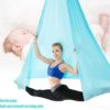 ZCXBHD Aerial Yoga Hammock Premium Aerial Silk Yoga Swing for Antigravity Fitness Inversion Exercises Improved Flexibility Core Strength (Color : Blue) - Image 2