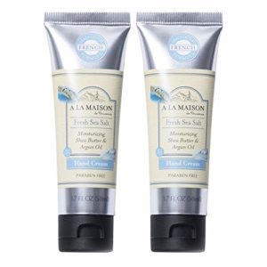 A La Maison De Provence Hand and Body Cream | Natural Moisturizing Lotion with Argan Oil and Shea Butter | Moisturizer for Dry Skin | Paraben and Phthalates Free | Fresh Sea Salt Scent 1.7 Oz (2 Pack)
