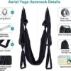 EUPEFIST Aerial Yoga Swing 6 Handles, Aerial Yoga Hammock Trapeze Ultra Strong Antigravity Yoga Hammock for Improved Yoga Inversions Flexibility & Core Strength,D - Image 2