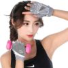 Luwint Women Fingerless Yoga Gloves Non Slip Padded - Barre Pilates Fitness Workout Training Wrist Exercise Accessories (Gray, Small) - Image 7