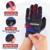 WORKPRO Heavy Duty Work Gloves, Synthetic Leather Mechanic Gloves, Impact Working Gloves, PVC Protection, Touch Screen - Image 5