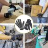 Men Leather Gardening Gloves, 3Pairs Palm Patch Performance Work Gloves for Yard Work, Warehouse Job, Home Improvement, Flexible Breathable Design, Non-Slip Rough Grip (Large) - Image 8